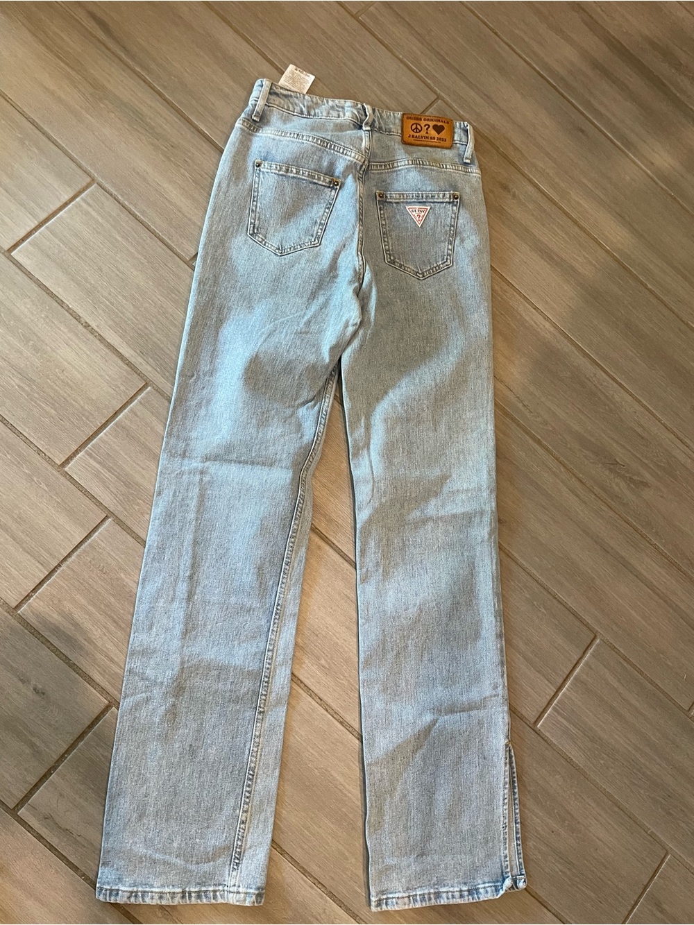 Guess Pale Blue Straight Leg Jeans for Women